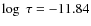 $\log~\tau = -11.84$