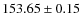 $153.65 \pm 0.15$