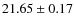 $21.65 \pm 0.17$