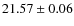 $21.57 \pm 0.06$