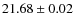 $21.68 \pm 0.02$