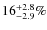 $16^{+2.8}_{-2.9}\%$