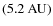 $(5.2~{\rm AU})$