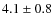 $4.1 \pm 0.8 $