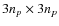 $3n_p \times 3n_p$