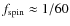 $f_{\rm spin}\approx 1/60$