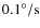 $0.1^\circ/{\rm s}$