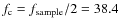 $f_{\rm c} = f_{\rm sample}/2 = 38.4$
