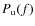 $P_{\rm u}(f)$