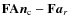 $\mathbf{F}\mathbf{A}{\vec{n}_{\rm c}}-\mathbf{F}{\vec{a}_r}$