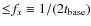 ${\leq}f_x \equiv 1/(2t_{\rm base})$