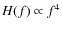 $H(f) \propto f^4$