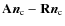 $\mathbf{A}{\vec{n}_{\rm c}}- \mathbf{R}{\vec{n}_{\rm c}}$