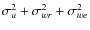 $\sigma_u^2 + \sigma_{wr}^2 + \sigma_{we}^2$
