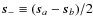 $\vec{s}_- \equiv (\vec{s}_a-\vec{s}_b)/2$