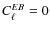 $C_\ell^{EB} = 0$