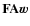 $\mathbf{F}\mathbf{A}\vec{w}$
