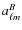 $a^B_{\ell m}$