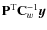 $\mathbf{P}^{\rm T}{\mathbf{C}_w^{-1}}\vec{y}$
