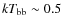 $kT_{\rm bb}\sim 0.5$