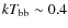 $kT_{\rm bb}\sim 0.4$