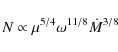 \begin{displaymath}N \propto \mu^{5/4}\omega^{11/8}\dot{M}^{3/8}
\end{displaymath}