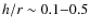 $h/r\sim 0.1{-}0.5 $