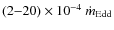 $(2{-}20)\times 10^{-4}~\dot{m}_{\rm Edd}$