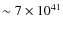 $\sim 7\times 10^{41}$
