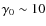 $\gamma_0 \sim 10$