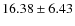 $ 16.38 \pm 6.43 $