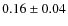 $0.16 \pm 0.04$