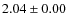 $2.04\pm0.00$