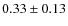$0.33 \pm 0.13$