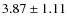 $3.87 \pm 1.11$
