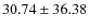 $ 30.74 \pm 36.38 $