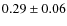 $0.29 \pm 0.06$