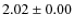 $2.02\pm0.00$
