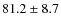 $81.2\pm8.7$