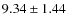 $9.34 \pm 1.44$