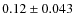 $0.12\pm0.043$