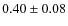 $0.40\pm 0.08$