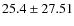 $ 25.4 \pm 27.51 $