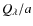 $Q_{\lambda}/a$