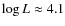 $\log L \approx 4.1$