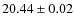 $ 20.44 \pm 0.02$
