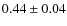 $0.44 \pm 0.04$