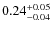$0.24^{\rm +0.05}_{-0.04}$