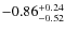 $-0.86^{\rm +0.24}_{-0.52}$