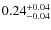 $0.24^{\rm +0.04}_{-0.04}$